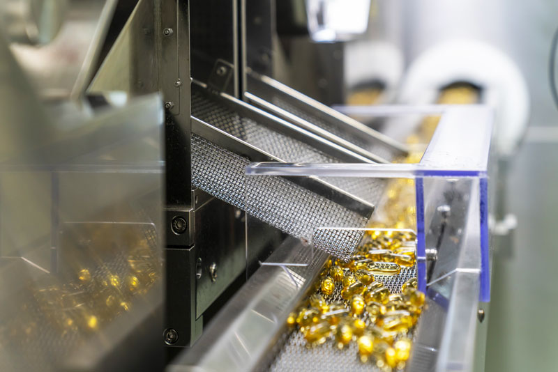 dettaglio impianto di produzione capsule softgel